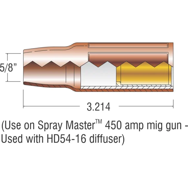 PROFAX PXHD24L-62 NOZZLE, HEAVY DUTY, 5/8″ I.D., 5/PACK