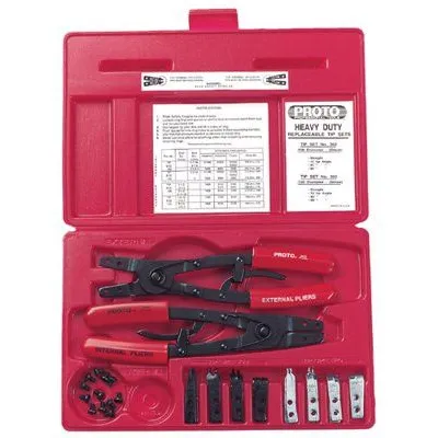 Proto 361 Retaining Ring Plier Set, 18 Piece , 0.108 in to 0.120 in Tip Size 1 SET