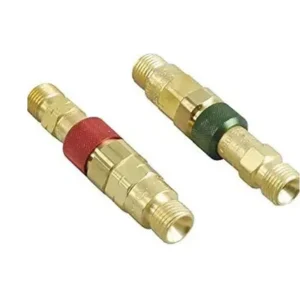 Western Enterprises QDB20 Quick Connect Set, Hose to Hose Oxygen/Fuel Gas Set w Check Valves