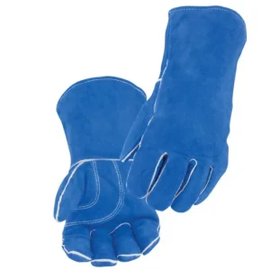 Black Stallion Split Cowhide Stick Glove with Palm Guard, Blue 113L