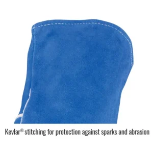 Black Stallion Split Cowhide Stick Glove with Palm Guard, Blue 113L