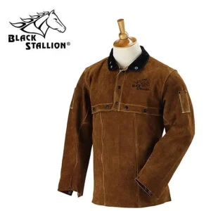 Revco Black Stallion Split Cowhide Cape Sleeves and 14″ Bib Combo #214CS