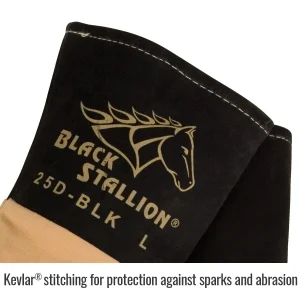Black Stallion Premium Deerskin TIG Glove 25D-BLK