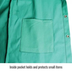 Black Stallion TruGuard™ 200 FR Cotton Welding Jacket, 36″ Green – F9-36C