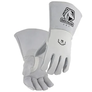 Revco Black Stallion Reversed Grain Palm Elkskin, FR Cotton Premium Welding Gloves #751