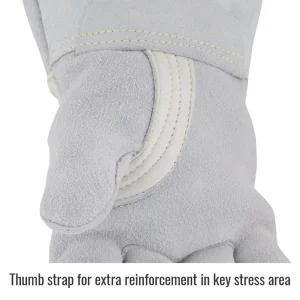 Black Stallion Pearl Reversed Grain Palm Elkskin, Nomex Premium Welding Gloves