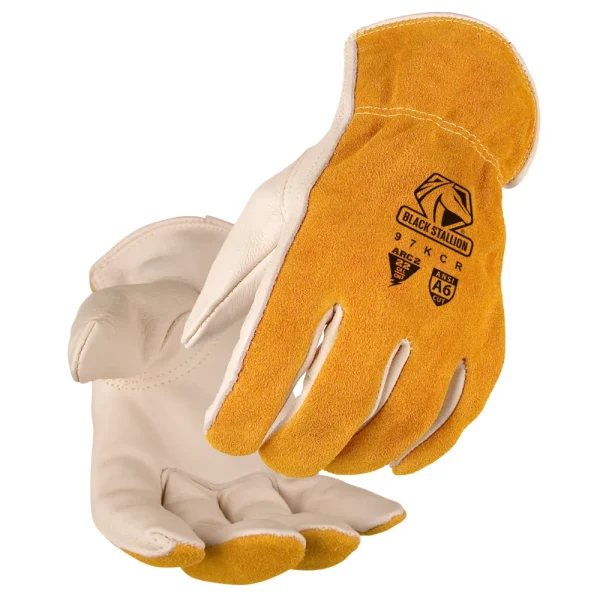 Black Stallion ARC-Rated & A6 Cut-Resistant Cowhide Drivers Glove – 97KCR