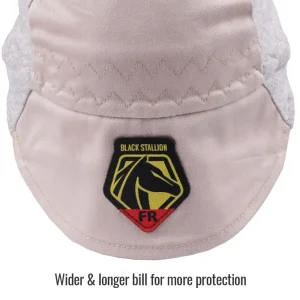 Revco Black Stallion FR Cotton Welding Cap with Hidden Bill Extension (Gray/Stone Khaki) #AH1630-GS