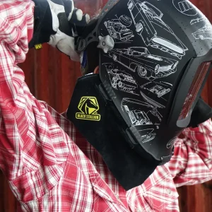 Black Stallion Split Cowhide Wrap-Around Helmet Bib – AH5040-BK
