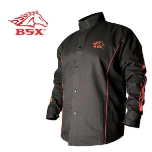 Revco Black Stallion BSX® Black – Red Flames Stryker FR Welding Jacket #BX9C