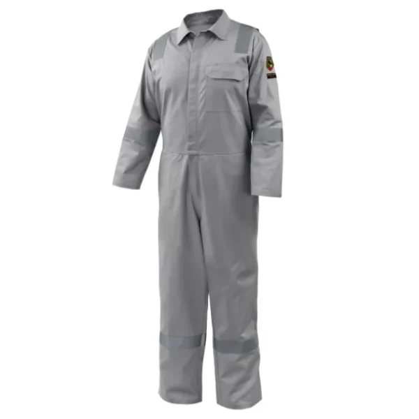 Black Stallion AR/FR Cotton Coverall with Reflective FR Tape, Gray CF2118-GY