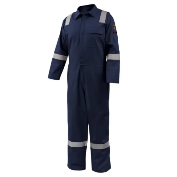 Black Stallion AR/FR Cotton Coverall with Reflective FR Tape, Navy CF2118-NV