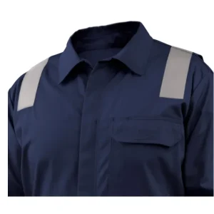 Black Stallion AR/FR Cotton Coverall with Reflective FR Tape, Navy CF2118-NV