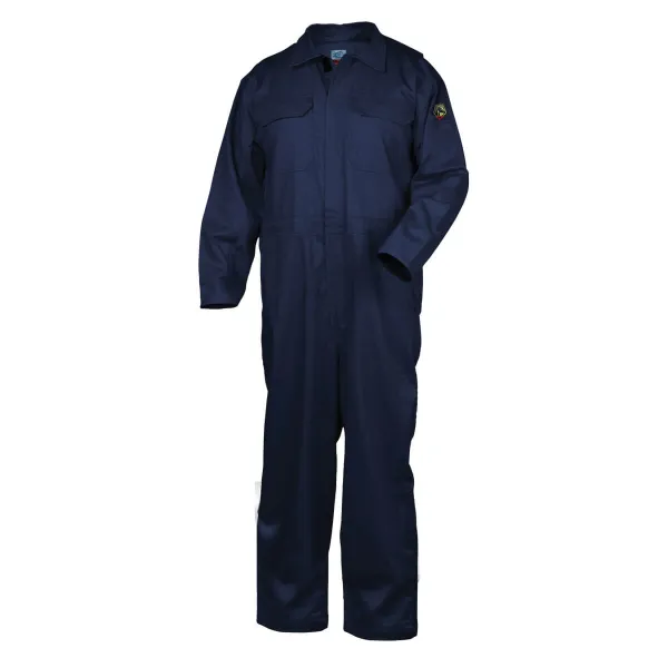 Revco Black Stallion Deluxe Flame-Resistant (FR) Cotton Coverall, Navy #CF2215-NV