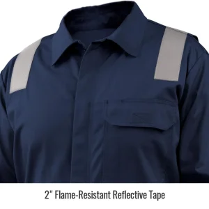 Black Stallion TruGuard 300 FR Reflective Coveralls, Gray – CF2216-GY
