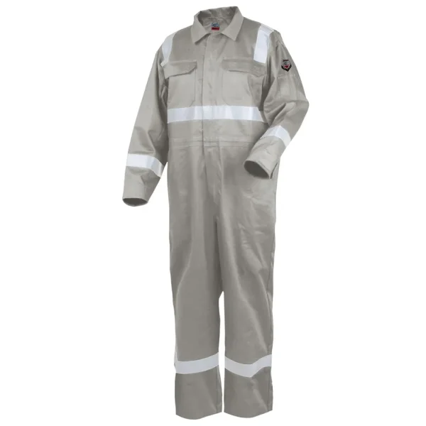 Black Stallion TruGuard 300 FR Reflective Coveralls, Stone – CF2216-ST