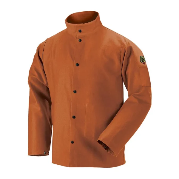 Black Stallion TruGuard 200 FR Cotton Welding Jacket, Brown – FB2-30C