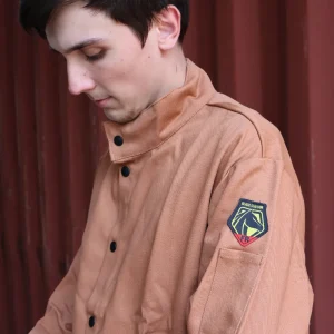 Black Stallion TruGuard 200 FR Cotton Welding Jacket, Brown – FB2-30C