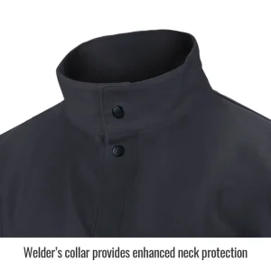 Black Stallion TruGuard 200 FR Cotton Welding Jacket, Black – FBK9-30C