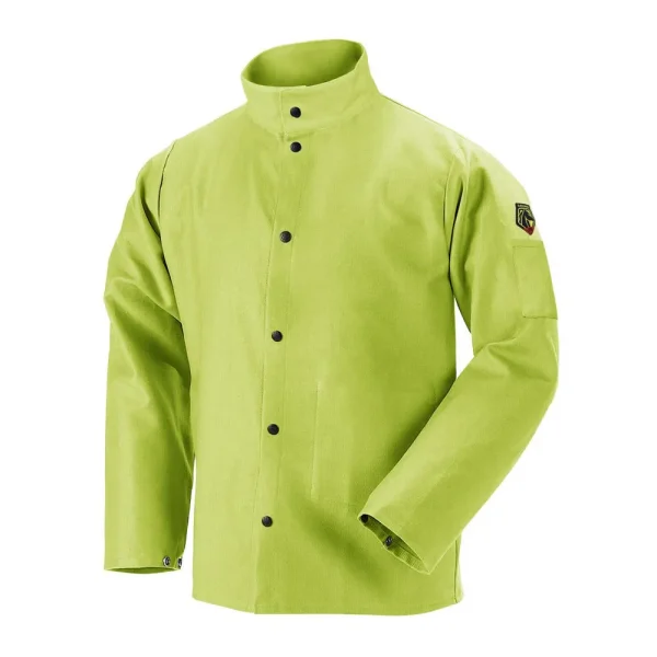 Black Stallion TruGuard 200 FR Cotton Welding Jacket, Lime – FL9-30C