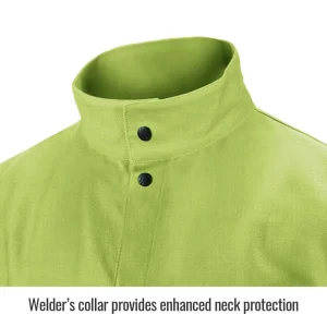 Black Stallion TruGuard 200 FR Cotton Welding Jacket, Lime – FL9-30C