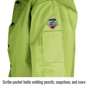 Black Stallion TruGuard 200 FR Cotton Welding Jacket, Lime – FL9-30C