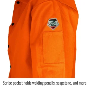 Black Stallion TruGuard 200 FR Cotton Welding Jacket, Orange – FO9-30C