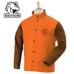 Revco Black Stallion Orange FR Cotton/Split Cowhide Hybrid™ Jacket #FO9-30C/BS