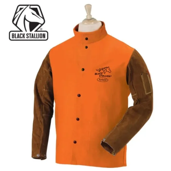 Revco Black Stallion Orange FR Cotton/Split Cowhide Hybrid™ Jacket #FO9-30C/BS