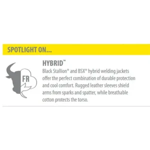 Revco Black Stallion Orange FR Cotton/Split Cowhide Hybrid™ Jacket #FO9-30C/BS