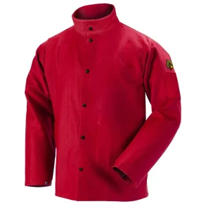 Black Stallion TruGuard 200 FR Cotton Welding Jacket, Red – FR9-30C