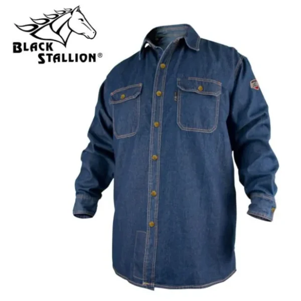 Revco Black Stallion TruGuard™ 200 FR Cotton Denim Work Shirt #FS8-DNM