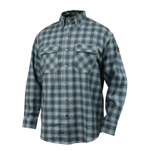 Black Stallion FR Cotton Work Shirt Gray Plaid – FS9-PGY