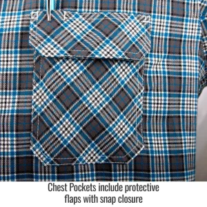Revco Black Stallion 7oz Flame-Resistant (FR) Cotton Work Shirt (Gray Plaid) #FS9-PGY