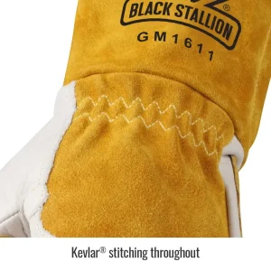 Black Stallion GM1611 Cowhide MIG Glove with Reinforced Palm & Thumb