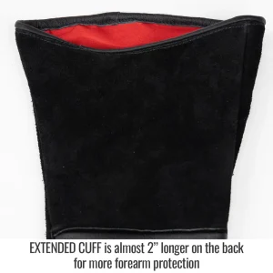 Black Stallion BSX Extended Cuff Grain Pigskin Palm Stick Glove – GS3030-BK