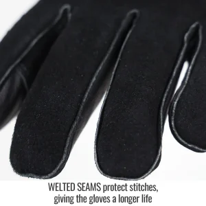 Black Stallion BSX Extended Cuff Grain Pigskin Palm Stick Glove – GS3030-BK
