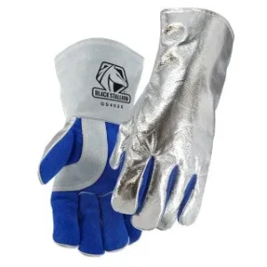 Black Stallion Cowhide Welding Glove w/ Aluminized Back – GS4025-AB