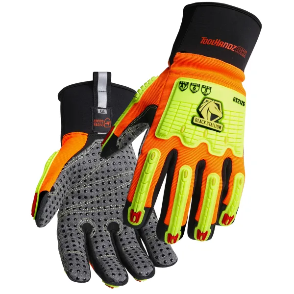 Revco Black Stallion ToolHandz MAX Cut A7 Dotted Palm TPR Impact Mechanic’s Gloves #GX2126-OB
