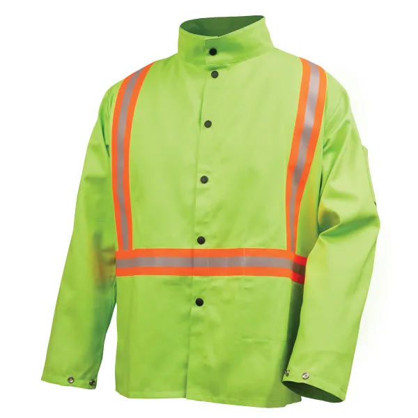 Revco Black Stallion ToolHandz 9 oz Flame Resistant Cotton 30″ Jacket w/ Triple Reflective Tape #JF1010-LM