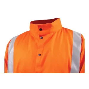 Black Stallion TruGuard™ Orange 200 FR Cotton Welding Jacket, Reflectives – 30″ #JF1012-OR