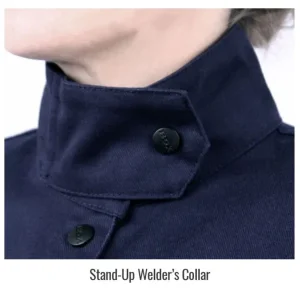 AngelFire® Women’s FR Cotton Welding Jacket, Navy & Black #JF1015-NB
