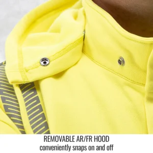 Black Stallion 12 oz. Hi-Vis AR/FR Cotton Full-Zip Hooded Sweatshirt – JF2045-HY