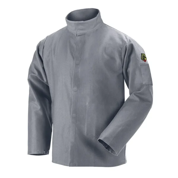 Black Stallion Gray FR Cotton Welding Jacket – JF2220-GY