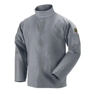Revco Black Stallion 9 Oz Deluxe Flame Resistant Cotton Welding Jacket (Gray) #NFPA 2112, #NFPA 70E