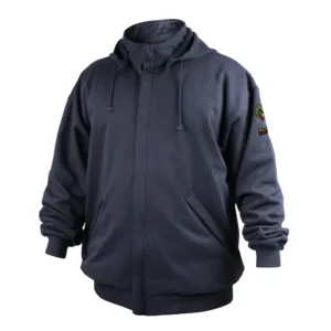 Black Stallion AR/FR Cotton Full-Zip Hooded Sweatshirt JF3530-NV