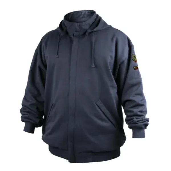 Black Stallion AR/FR Cotton Full-Zip Hooded Sweatshirt JF3530-NV