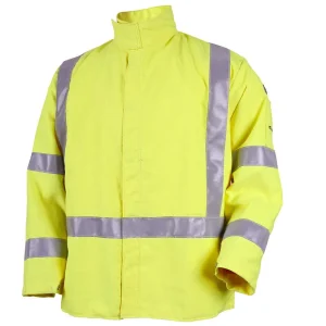 Black Stallion Hi-Vis Class 3 High-Performance FR Welding Jacket – JF4312-HY