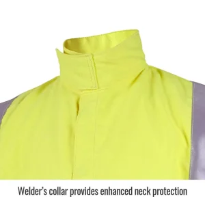 Black Stallion Hi-Vis Class 3 High-Performance FR Welding Jacket – JF4312-HY