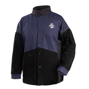 Black Stallion FR Cotton & Cowhide Hybrid Welding Jacket – JH1016-NB